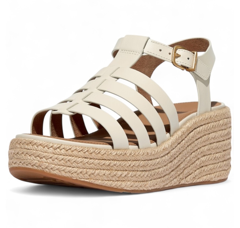 Image 102153_BGE.jpg, Product 102-153 / Price $99.33, FitFlop Platforms Espadrille Leather Fisherman Wedge Sandal from FitFlop on TSC.ca's Shoes department