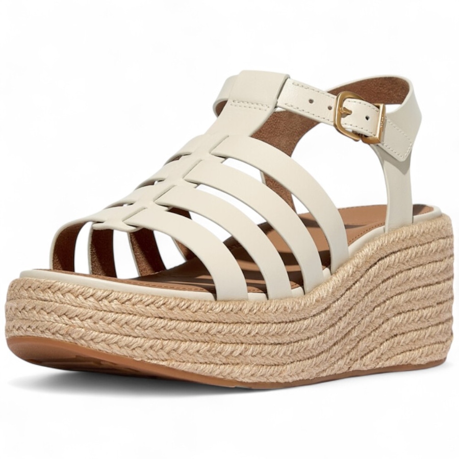 Image 102153_BGE.jpg, Product 102-153 / Price $49.33, FitFlop Platforms Espadrille Leather Fisherman Wedge Sandal from FitFlop on TSC.ca's Shoes department