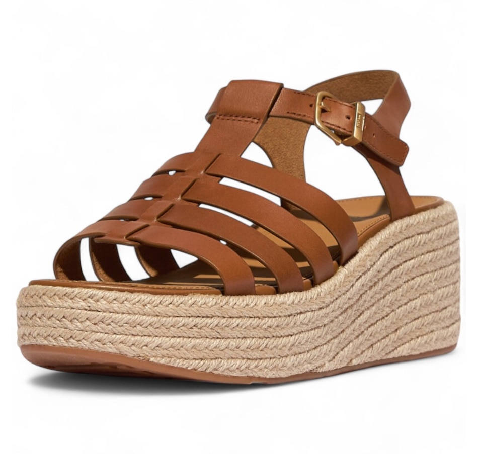 Image 102153_DPTN.jpg, Product 102-153 / Price $99.33, FitFlop Platforms Espadrille Leather Fisherman Wedge Sandal from FitFlop on TSC.ca's Shoes department