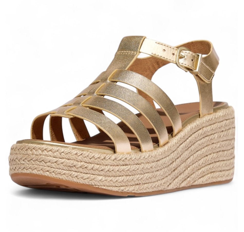 Image 102153_PLTO.jpg, Product 102-153 / Price $99.33, FitFlop Platforms Espadrille Leather Fisherman Wedge Sandal from FitFlop on TSC.ca's Shoes department