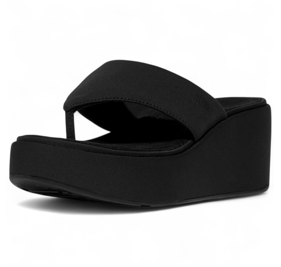Image 102154_BLK.jpg, Product 102-154 / Price $49.33 - $89.33, FitFlop Platfforms Wedge Toe Post Sandal from FitFlop on TSC.ca's Shoes department