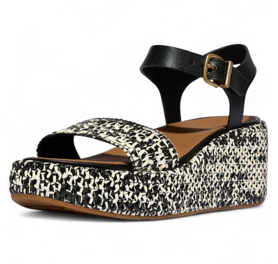 Image 102155_BKIV.jpg, Product 102-155 / Price $160.00, FitFlop PlatFForms Woven Wedge Ankle Strap Sandal from FitFlop on TSC.ca's Shoes department