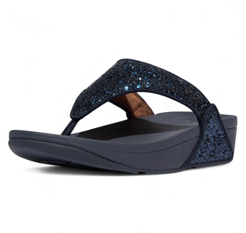 Image 102157_NVY.jpg, Product 102-157 / Price $49.33, FitFlop Lulu Glitter Toe Post Sandal from FitFlop on TSC.ca's Shoes department
