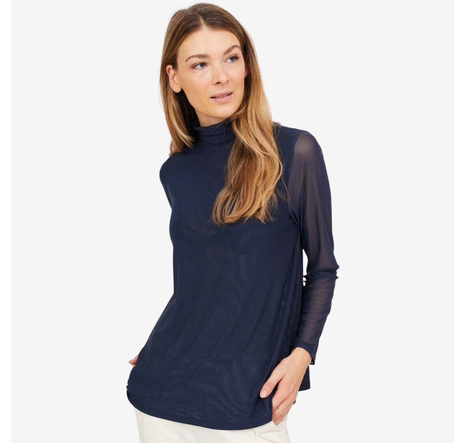 Image 102172_NVY.jpg, Product 102-172 / Price $64.88, Wynne Style Mesh Turtle Neck from Wynnelayers on TSC.ca's Fashion department