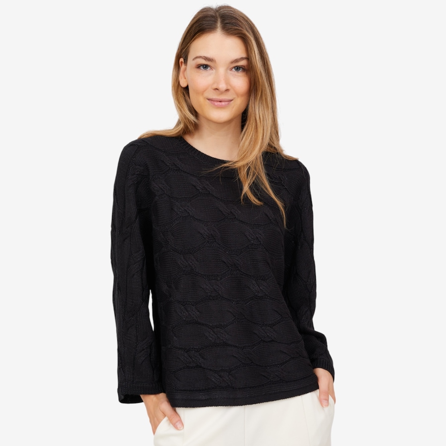 Image 102175_BLK.jpg, Product 102-175 / Price $49.33, Wynne Style Shimmery Cable sweater from Wynnelayers on TSC.ca's Fashion department
