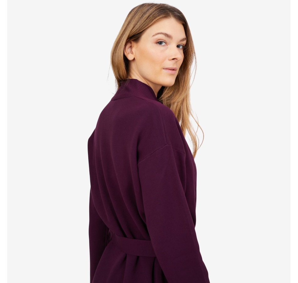 Image 102177_ALTMORE3.jpg, Product 102-177 / Price $79.88, Wynne Style Matte Shine Jacquard Belted Cardigan from Wynnelayers on TSC.ca's Fashion department