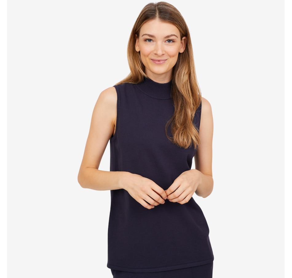 Image 102178_NVY.jpg, Product 102-178 / Price $69.88, Wynne Style Viscose Blend Sweater Knit Mock Neck from Wynnelayers on TSC.ca's Fashion department