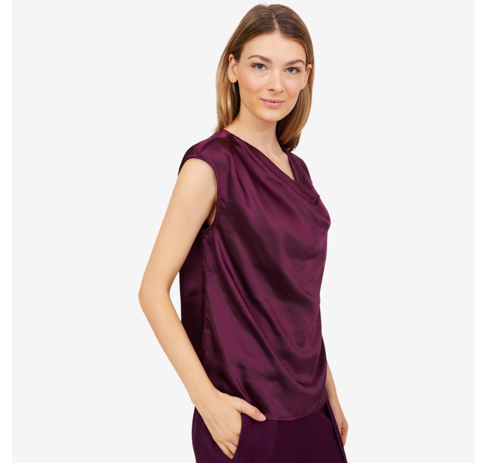 Image 102180_ALTMORE2.jpg, Product 102-180 / Price $64.88, Wynne Style Satin Drape Neck Top from Wynnelayers on TSC.ca's Fashion department