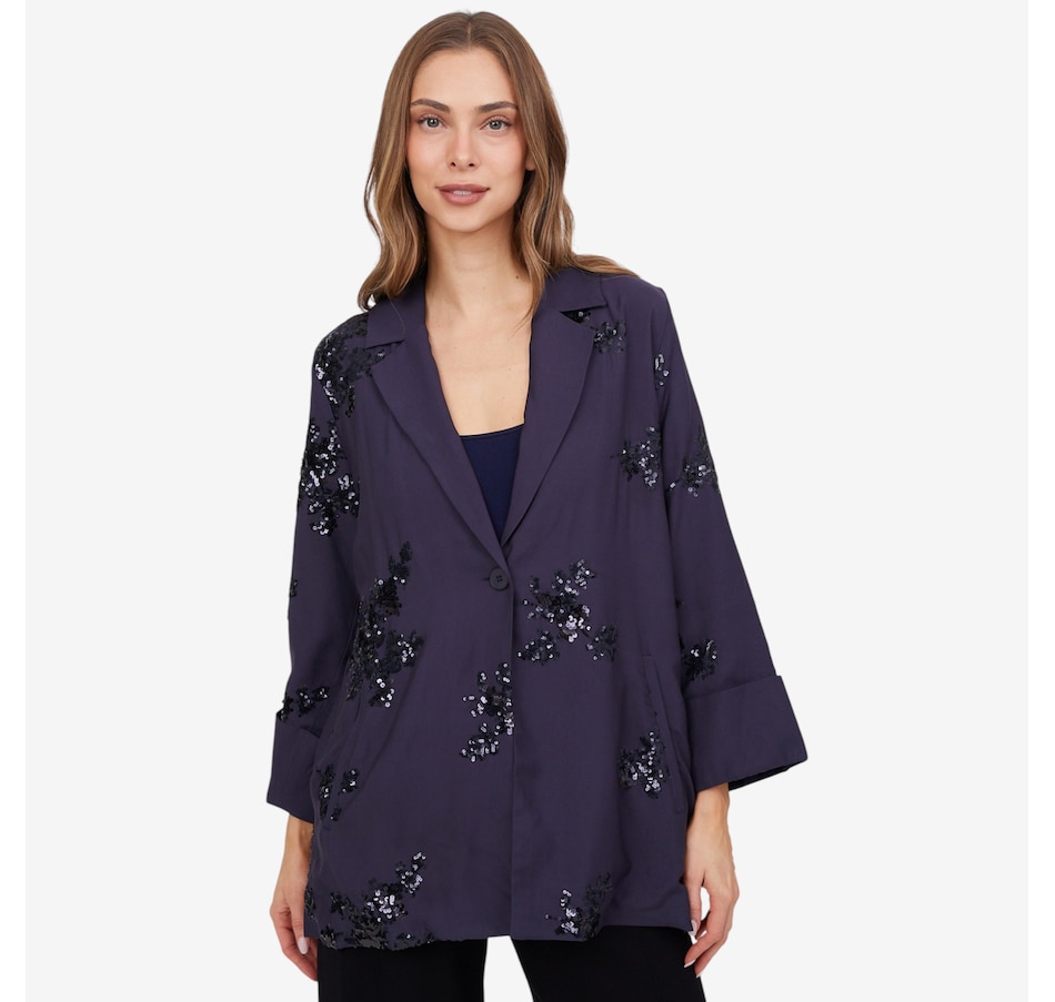 Image 102181_NVY.jpg, Product 102-181 / Price $129.88, Wynne Style Embellished Sequin Jacket from Wynnelayers on TSC.ca's Fashion department