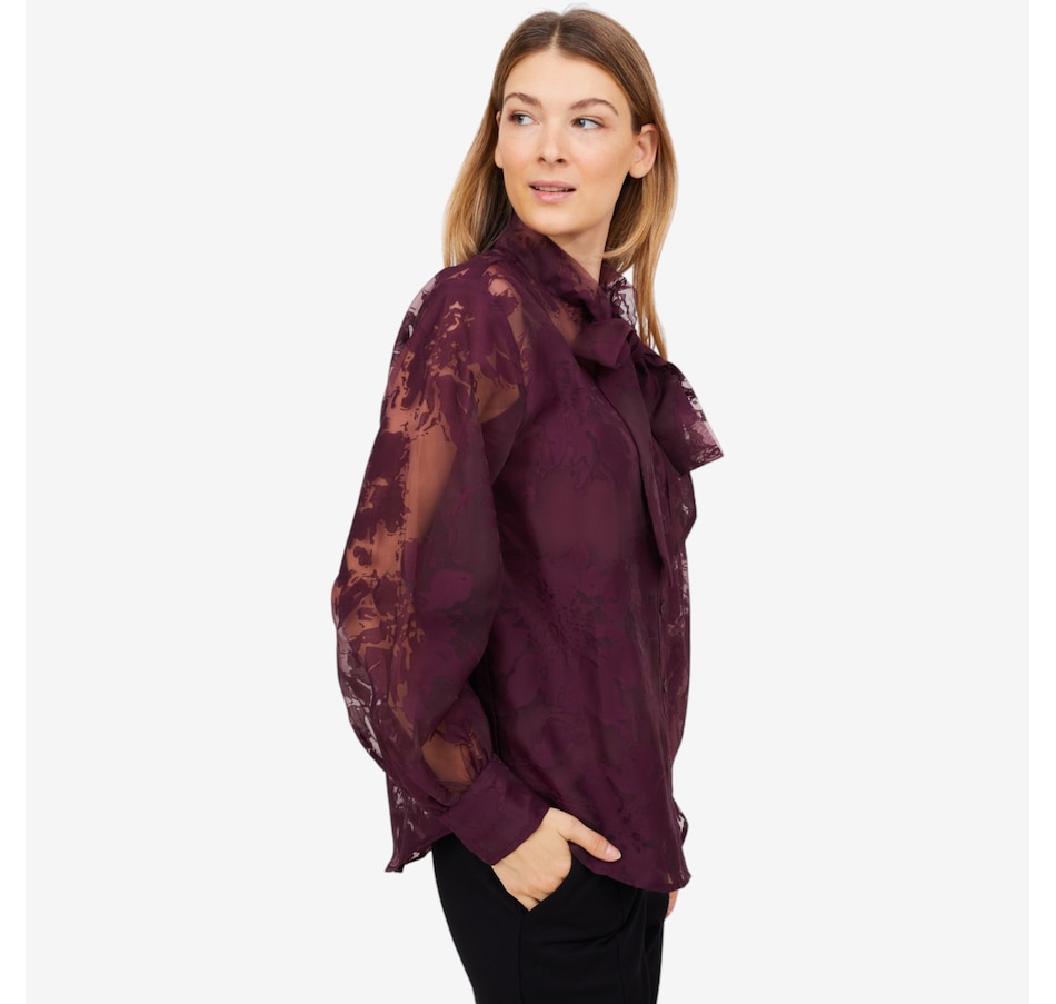 Image 102183_ALTMORE2.jpg, Product 102-183 / Price $89.88, Wynne Style Embellished Chiffon Bow Blouse from Wynnelayers on TSC.ca's Fashion department