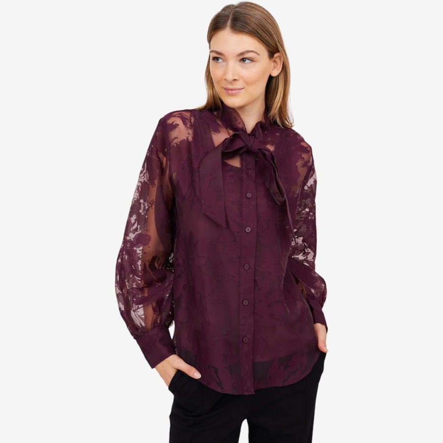 Image 102183_DPP.jpg, Product 102-183 / Price $39.33, Wynne Style Embellished Chiffon Bow Blouse from Wynnelayers on TSC.ca's Fashion department