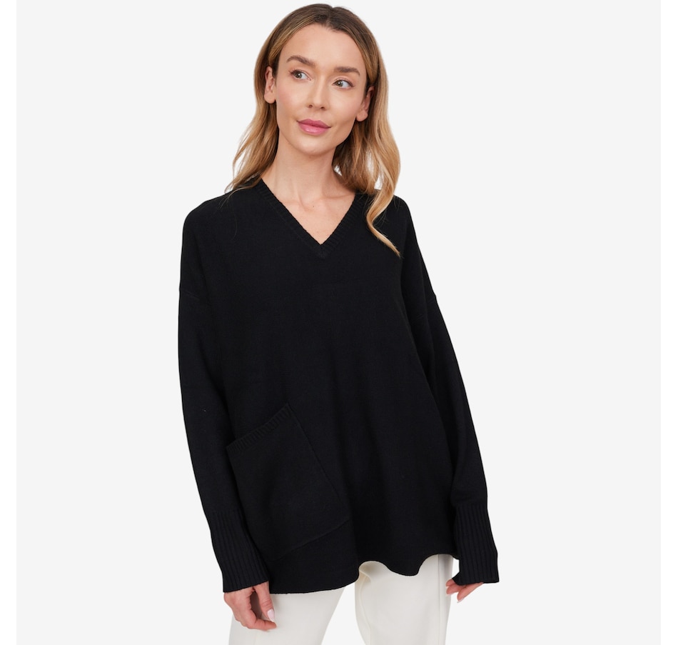 Image 102184_BLK.jpg, Product 102-184 / Price $74.88, Wynne Style V Neck Sweater with Pocket from Wynnelayers on TSC.ca's Fashion department