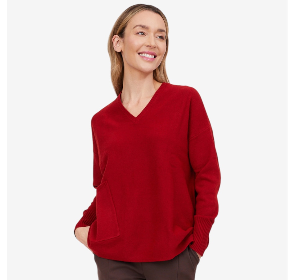 Image 102184_BRI.jpg, Product 102-184 / Price $74.88, Wynne Style V Neck Sweater with Pocket from Wynnelayers on TSC.ca's Fashion department