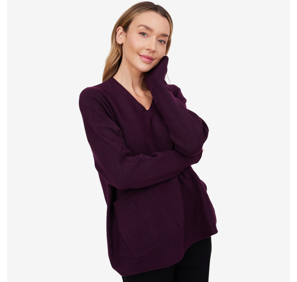 Image 102184_DPP.jpg, Product 102-184 / Price $74.88, Wynne Style V Neck Sweater with Pocket from Wynnelayers on TSC.ca's Fashion department
