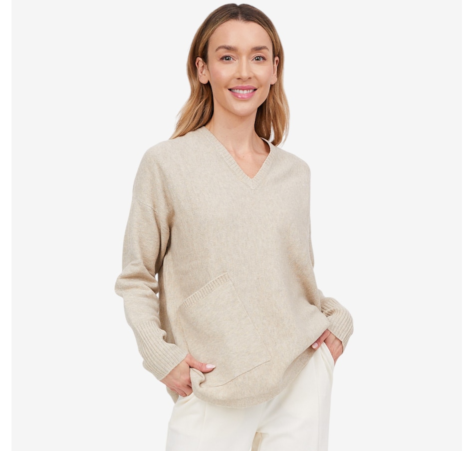 Image 102184_OAM.jpg, Product 102-184 / Price $74.88, Wynne Style V Neck Sweater with Pocket from Wynnelayers on TSC.ca's Fashion department