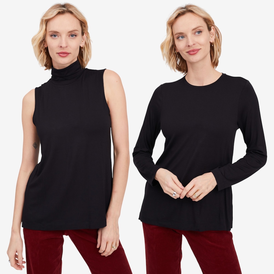 Image 102186_BLK.jpg, Product 102-186 / Price $29.33, Wynne Style Micro Rib Top (2-Pack) from Wynnelayers on TSC.ca's Fashion department