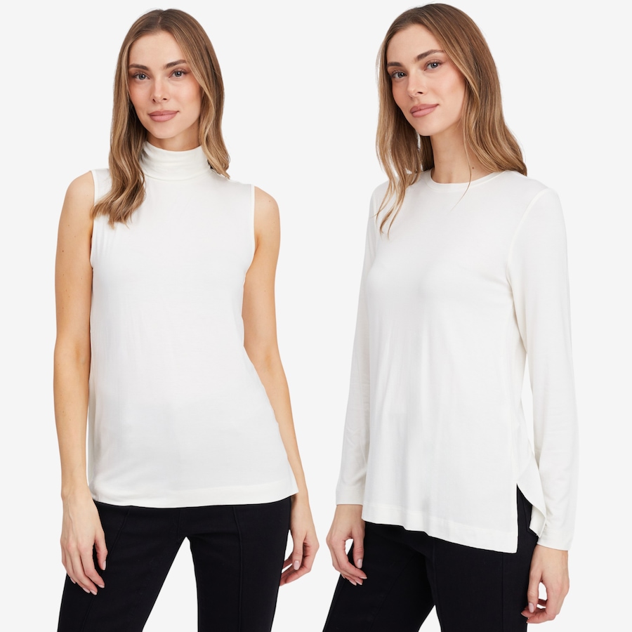 Image 102186_CRM.jpg, Product 102-186 / Price $29.33, Wynne Style Micro Rib Top (2-Pack) from Wynnelayers on TSC.ca's Fashion department