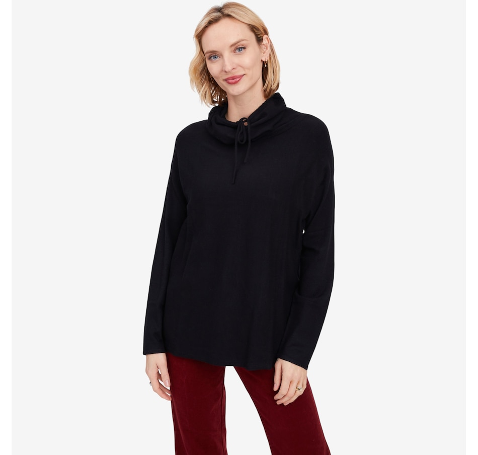 Image 102191_BLK.jpg, Product 102-191 / Price $104.90, Wynne Style Kiss of Cashmere Drawstring Neck Sweater from Wynnelayers on TSC.ca's Fashion department