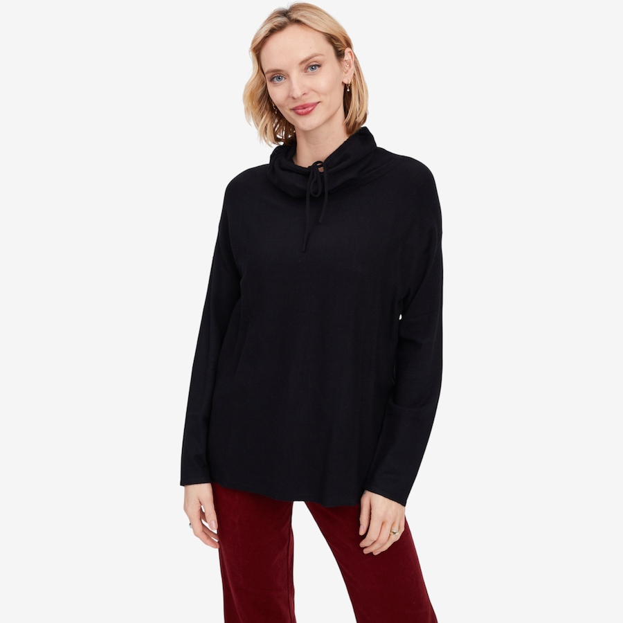 Image 102191_BLK.jpg, Product 102-191 / Price $39.33, Wynne Style Kiss of Cashmere Drawstring Neck Sweater from Wynnelayers on TSC.ca's Fashion department
