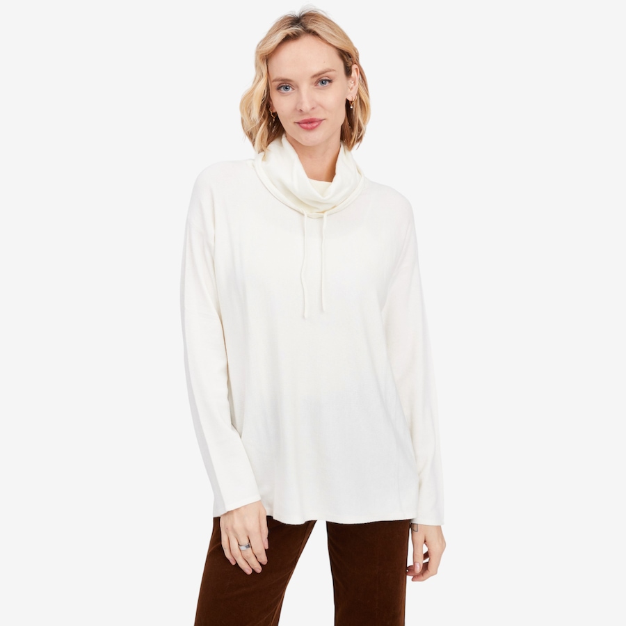 Image 102191_CRM.jpg, Product 102-191 / Price $39.33, Wynne Style Kiss of Cashmere Drawstring Neck Sweater from Wynnelayers on TSC.ca's Fashion department