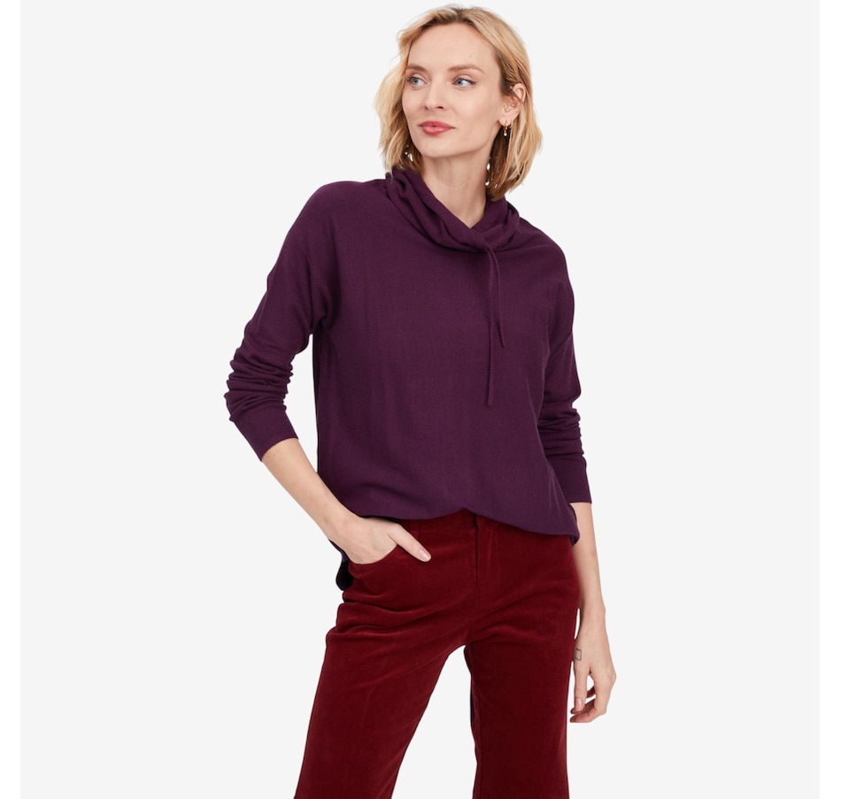 Image 102191_DPP.jpg, Product 102-191 / Price $104.90, Wynne Style Kiss of Cashmere Drawstring Neck Sweater from Wynnelayers on TSC.ca's Fashion department