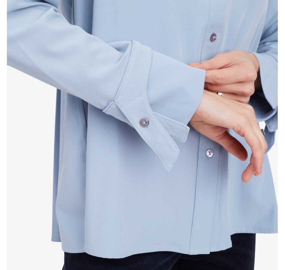 Image 102192_ALTMORE2.jpg, Product 102-192 / Price $104.90, Wynne Style Pleat Back Crepe Shirt with Cuff Detail from Wynnelayers on TSC.ca's Fashion department