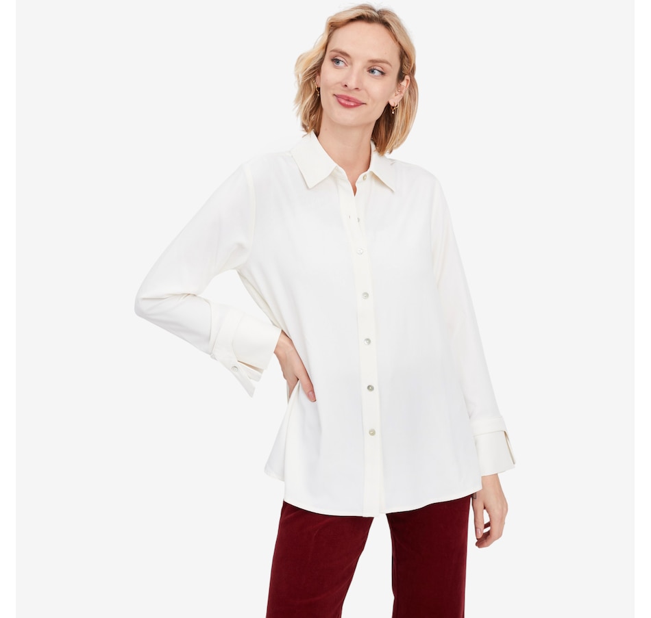 Image 102192_ALTMORE4.jpg, Product 102-192 / Price $104.90, Wynne Style Pleat Back Crepe Shirt with Cuff Detail from Wynnelayers on TSC.ca's Fashion department