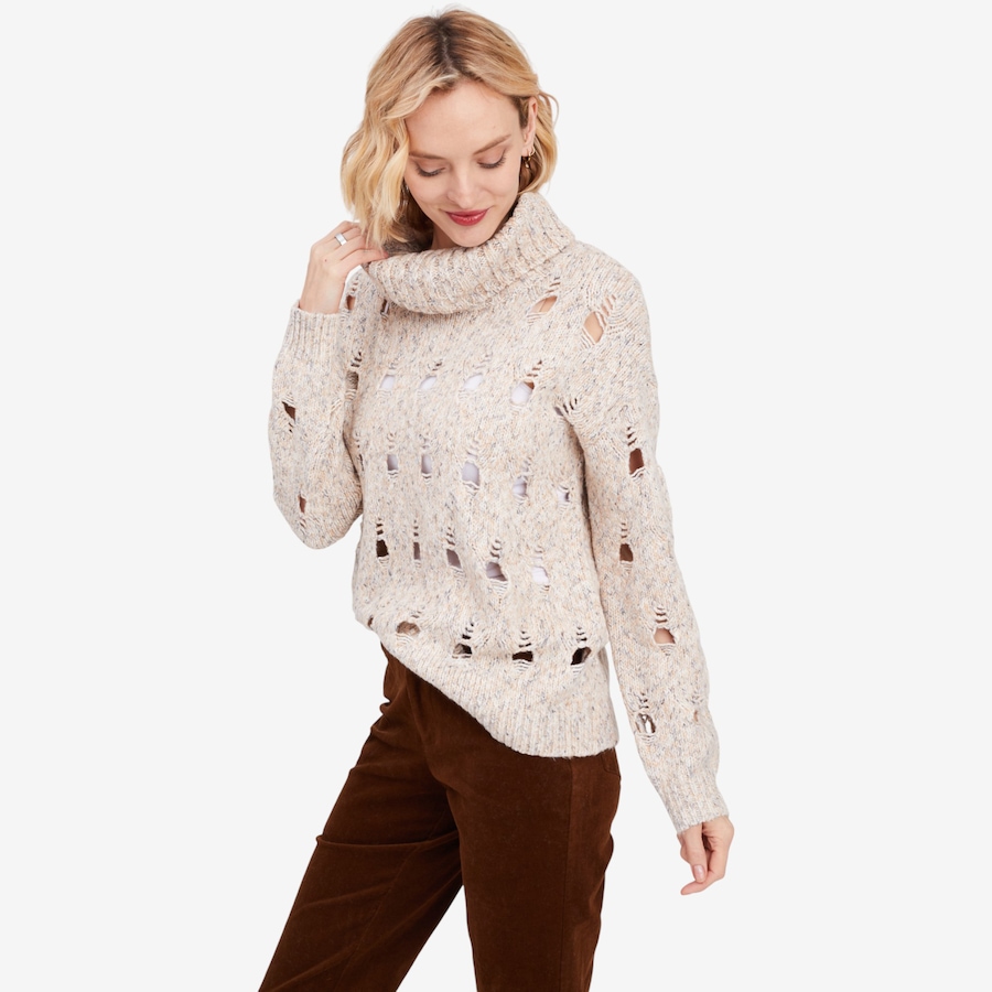 Image 102194_ALTMORE5.jpg, Product 102-194 / Price $49.33, Wynne Style Marled Open Stitch Sweater from Wynnelayers on TSC.ca's Fashion department
