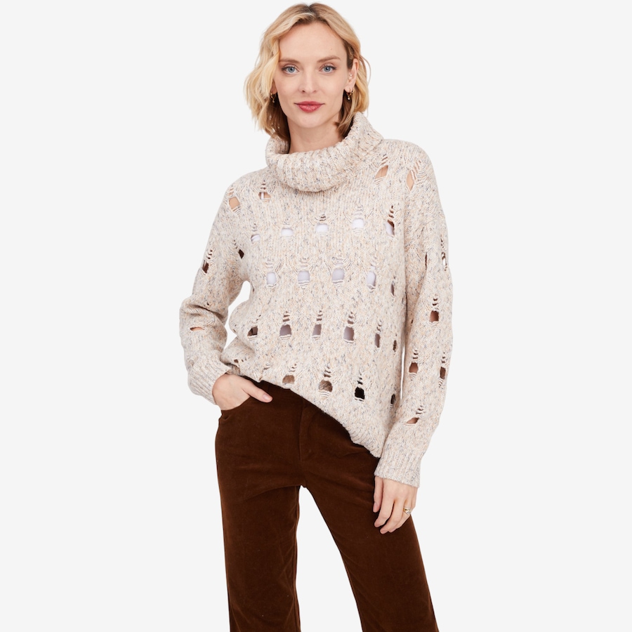 Image 102194_SFTCL.jpg, Product 102-194 / Price $49.33, Wynne Style Marled Open Stitch Sweater from Wynnelayers on TSC.ca's Fashion department