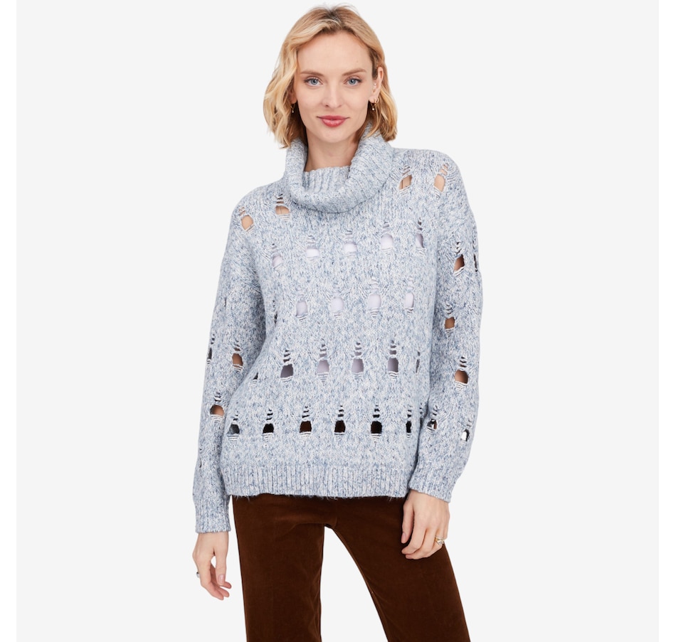 Image 102194_VBL.jpg, Product 102-194 / Price $114.90, Wynne Style Marled Open Stitch Sweater from Wynnelayers on TSC.ca's Fashion department