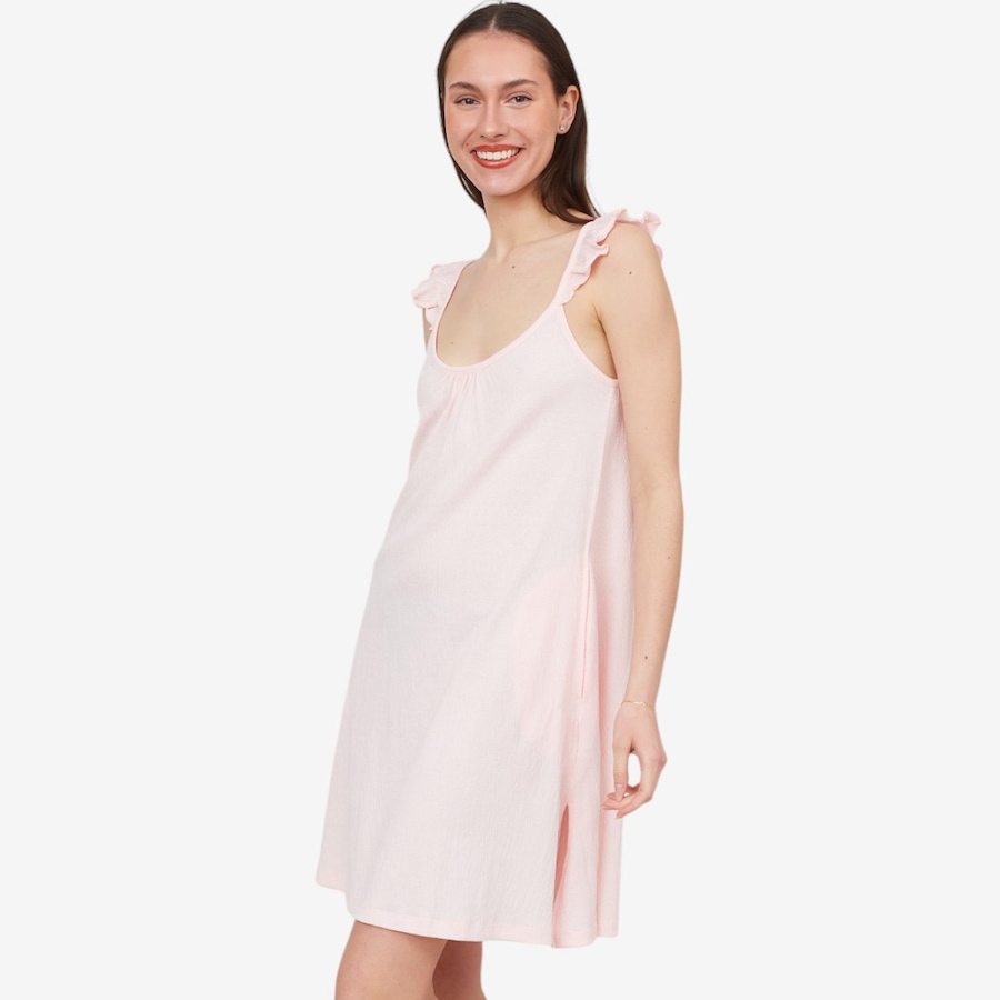 Image 102226_POTRI.jpg, Product 102-226 / Price $49.33, Latte Love Crinkle Knit Ruffled Sleeve Gathered Dress from LATTELOVE on TSC.ca's Fashion department
