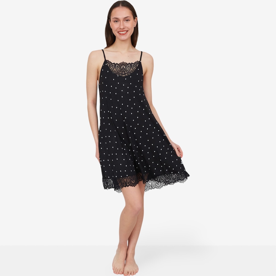 Image 102230_BKHT.jpg, Product 102-230 / Price $39.33, Latte Love Lace Chemise from LATTELOVE on TSC.ca's Fashion department