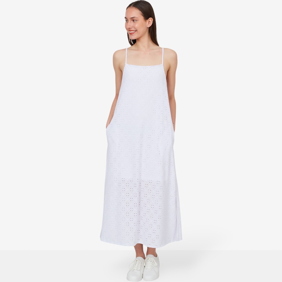 Image 102232_WHT.jpg, Product 102-232 / Price $49.33, Latte Love Jacquard Eyelet Maxi Dress from LATTELOVE on TSC.ca's Fashion department