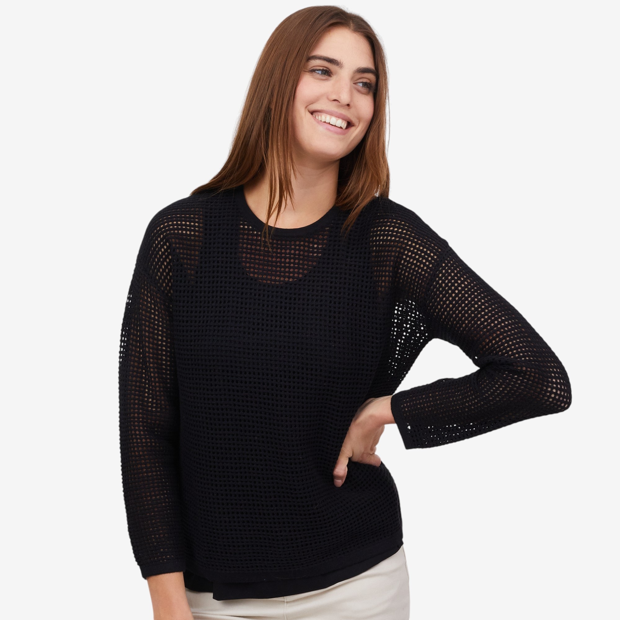 Wynne Style Mesh Easy Fit Sweater - TSC.ca