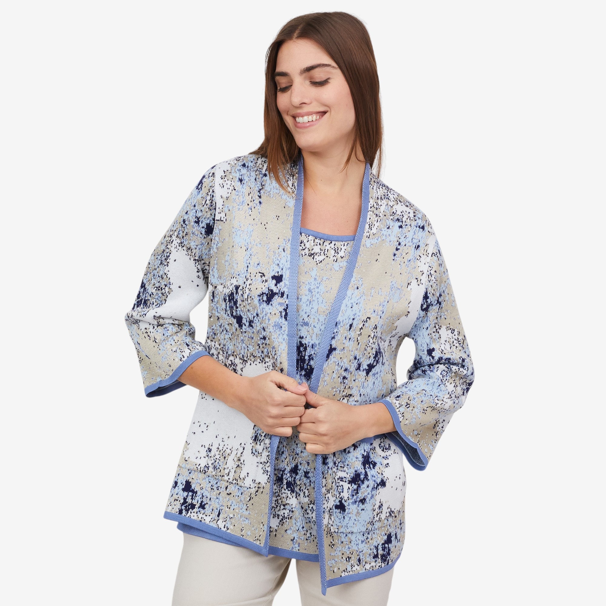 Wynne Style Abstract Painted Jacquard Jacket - TSC.ca