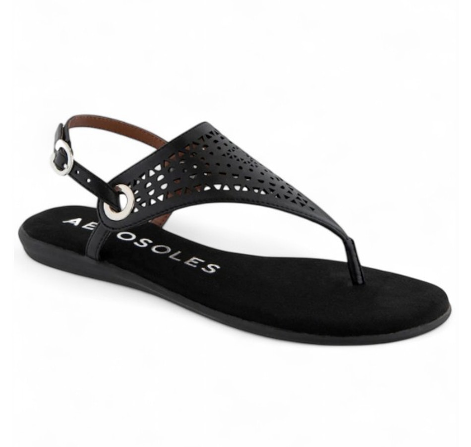 Image 102286_BLK.jpg, Product 102-286 / Price $69.88, Aerosoles Iole Slingback Thong Sandal from Aerosoles on TSC.ca's Shoes department