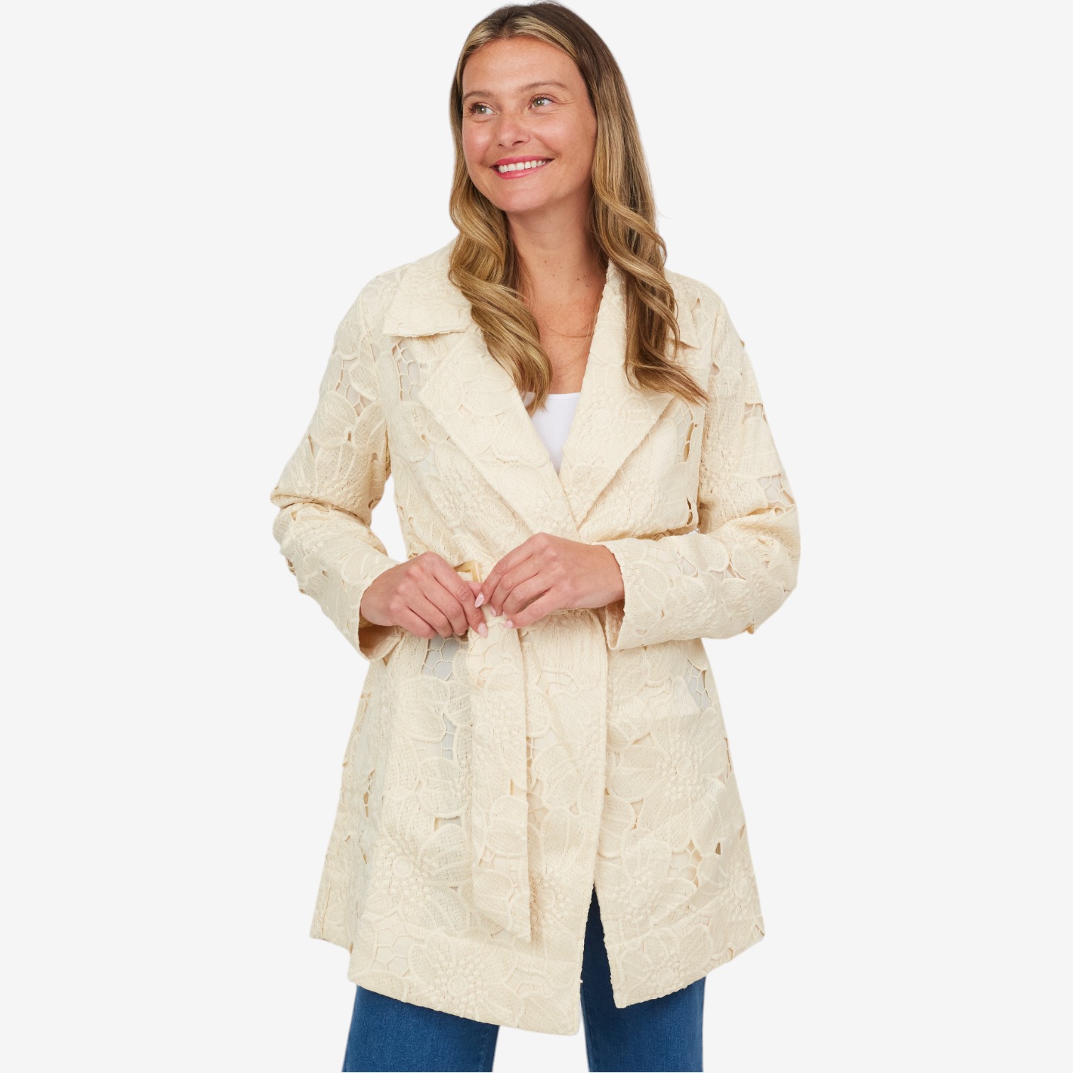 Everyday Jones Floral Embroidery Cut-Out Trench - TSC.ca
