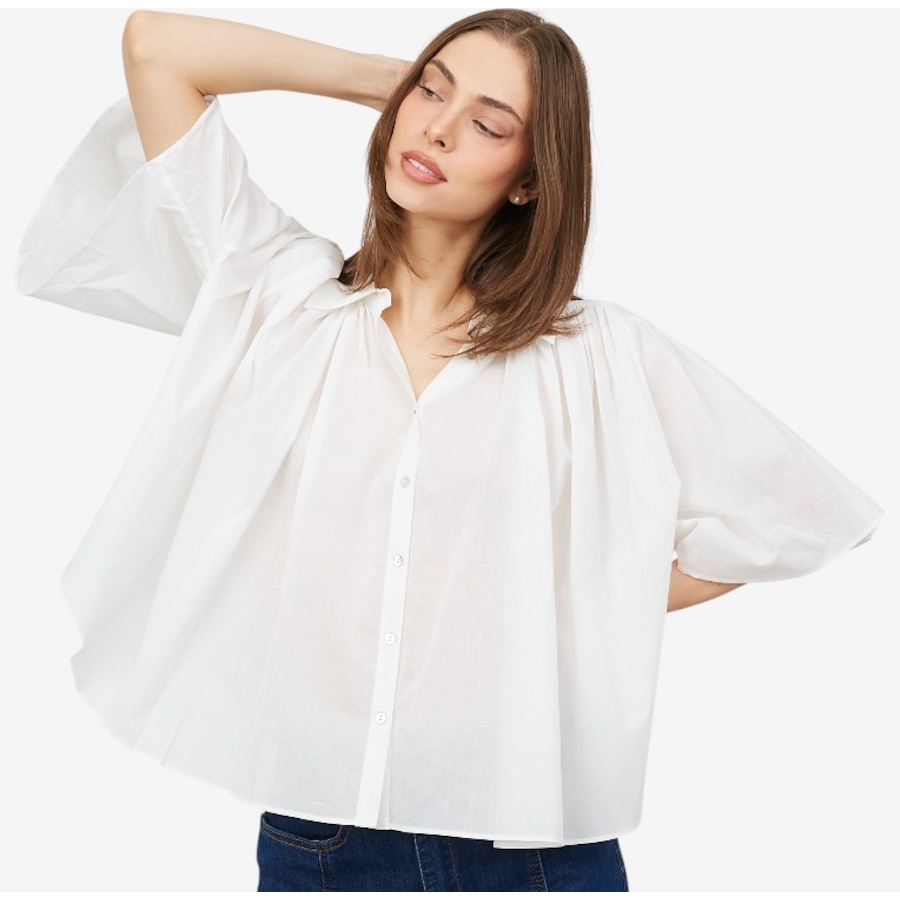 Image 102309_ALTMORE2.jpg, Product 102-309 / Price $39.88, Crystal Kobe Cotton Voile Flutter Sleeve Blouse from Crystal Kobe on TSC.ca's Fashion department