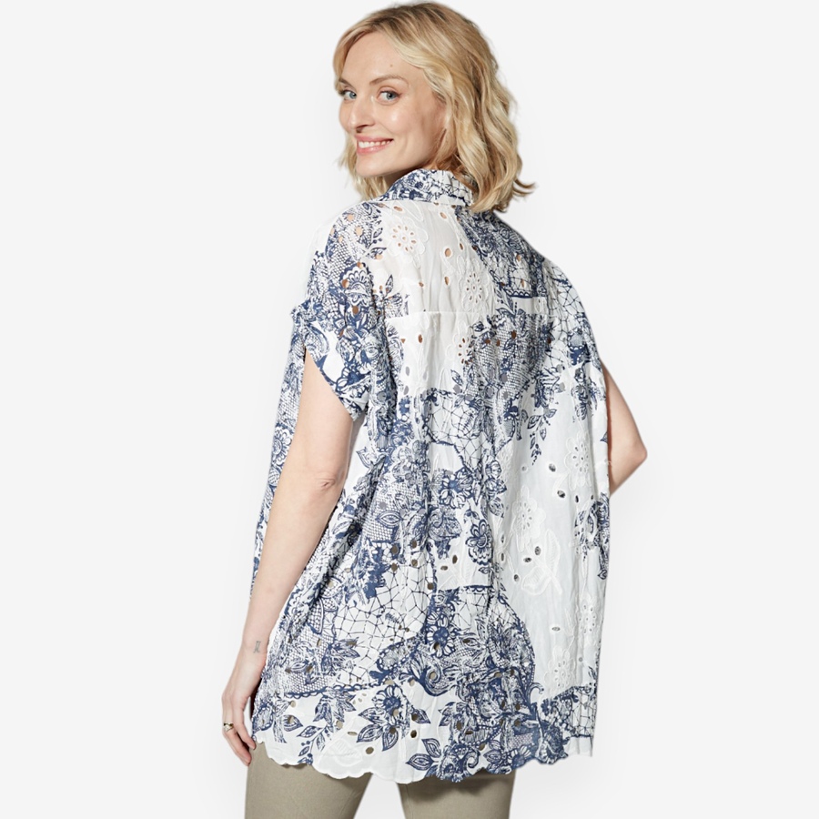 Image 102342_ALTMORE1.jpg, Product 102-342 / Price $34.33, M Made In Italy Oversized Button Down Eyelet Blouse from M Made in Italy on TSC.ca's Fashion department