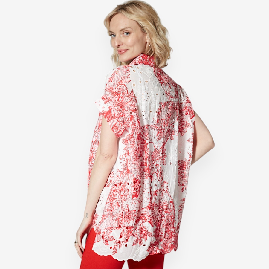 Image 102342_ALTMORE2.jpg, Product 102-342 / Price $34.33, M Made In Italy Oversized Button Down Eyelet Blouse from M Made in Italy on TSC.ca's Fashion department