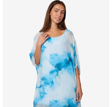 M Made In Italy Kaftan Dress with High Low Hemline