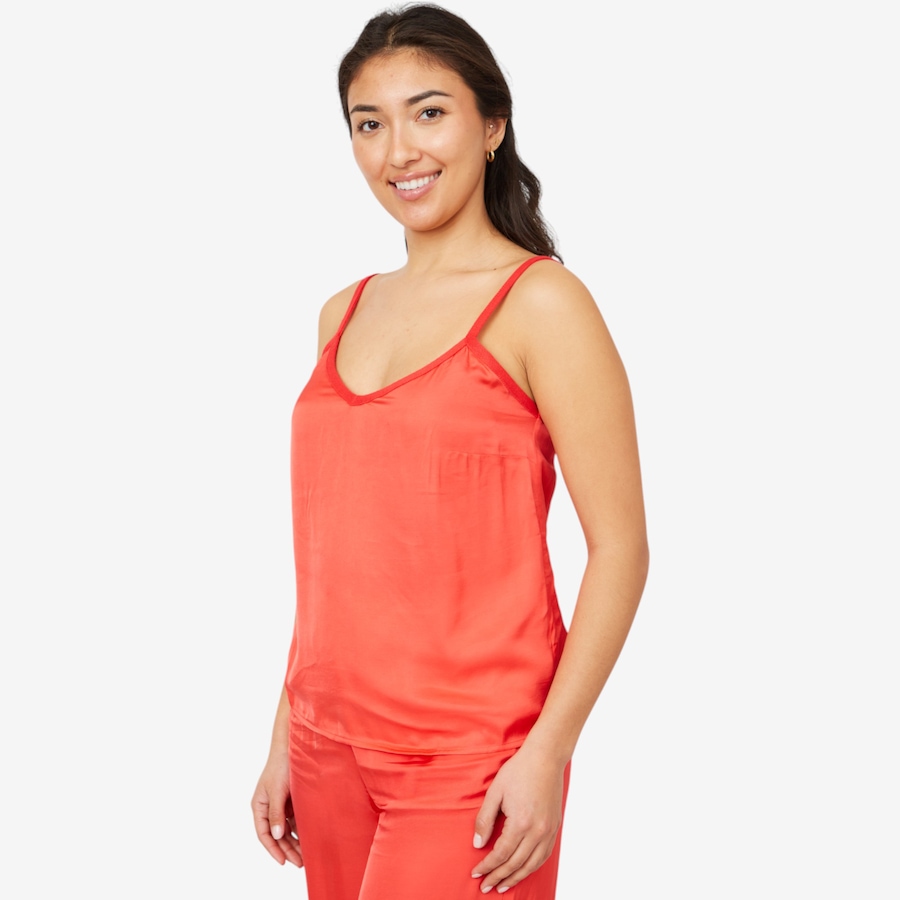 Image 102391_CRL.jpg, Product 102-391 / Price $19.33, Aggel Knitwear Satin Tank Top with Knitted Details from Aggel on TSC.ca's Fashion department