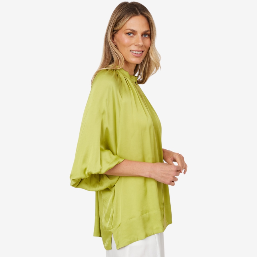 Image 102393_ALTMORE3.jpg, Product 102-393 / Price $59.33, Aggel Knitwear Satin Blouse with Knitted Details from Aggel on TSC.ca's Fashion department