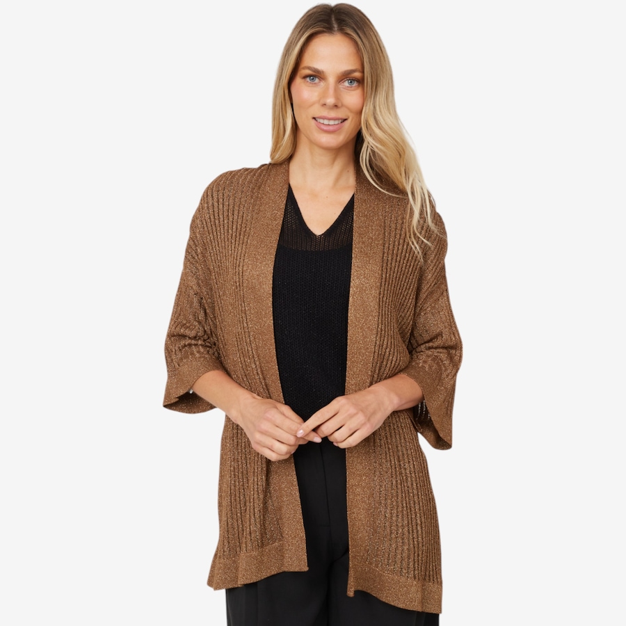 Image 102394_BZE.jpg, Product 102-394 / Price $29.33, Aggel Knitwear Lurex Open Knit Cardigan from Aggel on TSC.ca's Fashion department