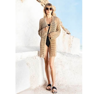 Aggel Knitwear Open Knit Cardigan