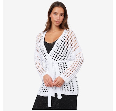 Aggel Knitwear Open Knit Cardigan
