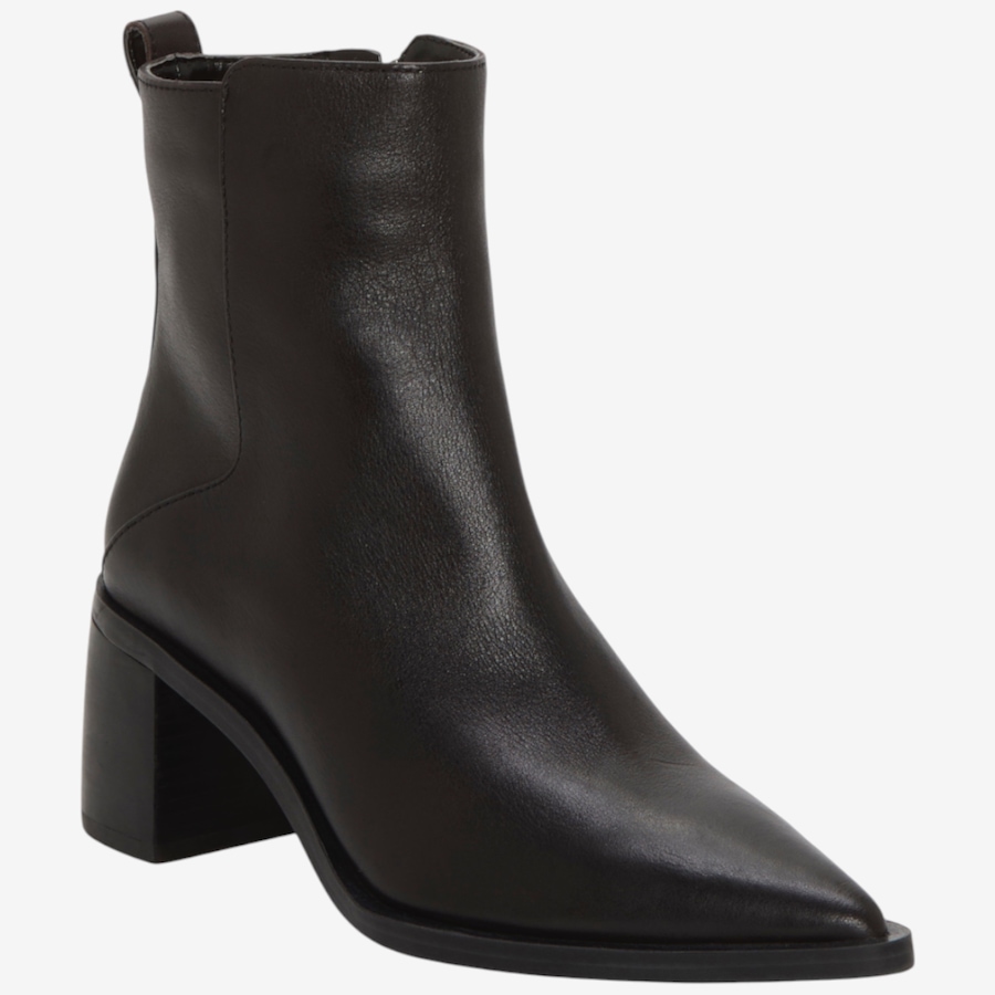 Vince Camuto Black Leather  Booties Vince Camuto Amariah Black Leather Heeled Booties - WOOKi.com main image 3