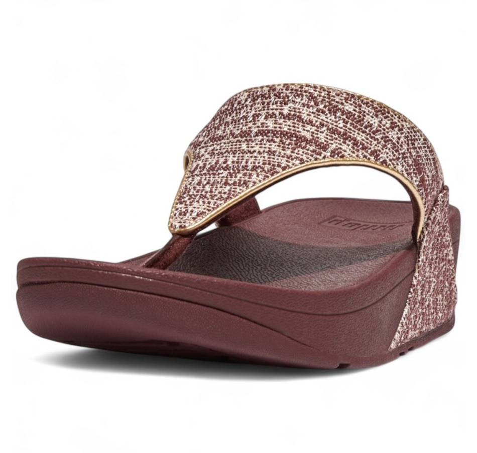 Image 102451_CLABN.jpg, Product 102-451 / Price $69.88, FitFlop Lulu Shimmerweave Toe Post Sandal from FitFlop on TSC.ca's Shoes department