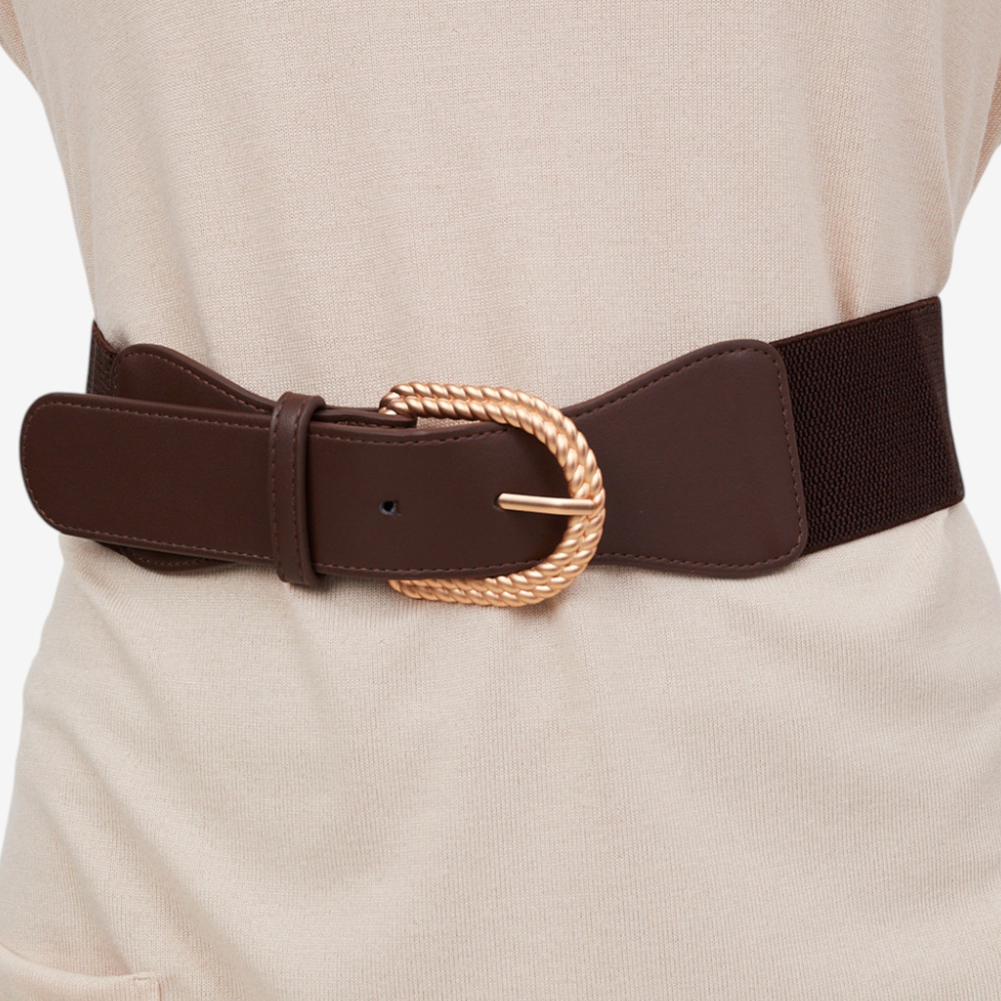 Kim & Co. Elegant Buckle Elasticated Belt - TSC.ca