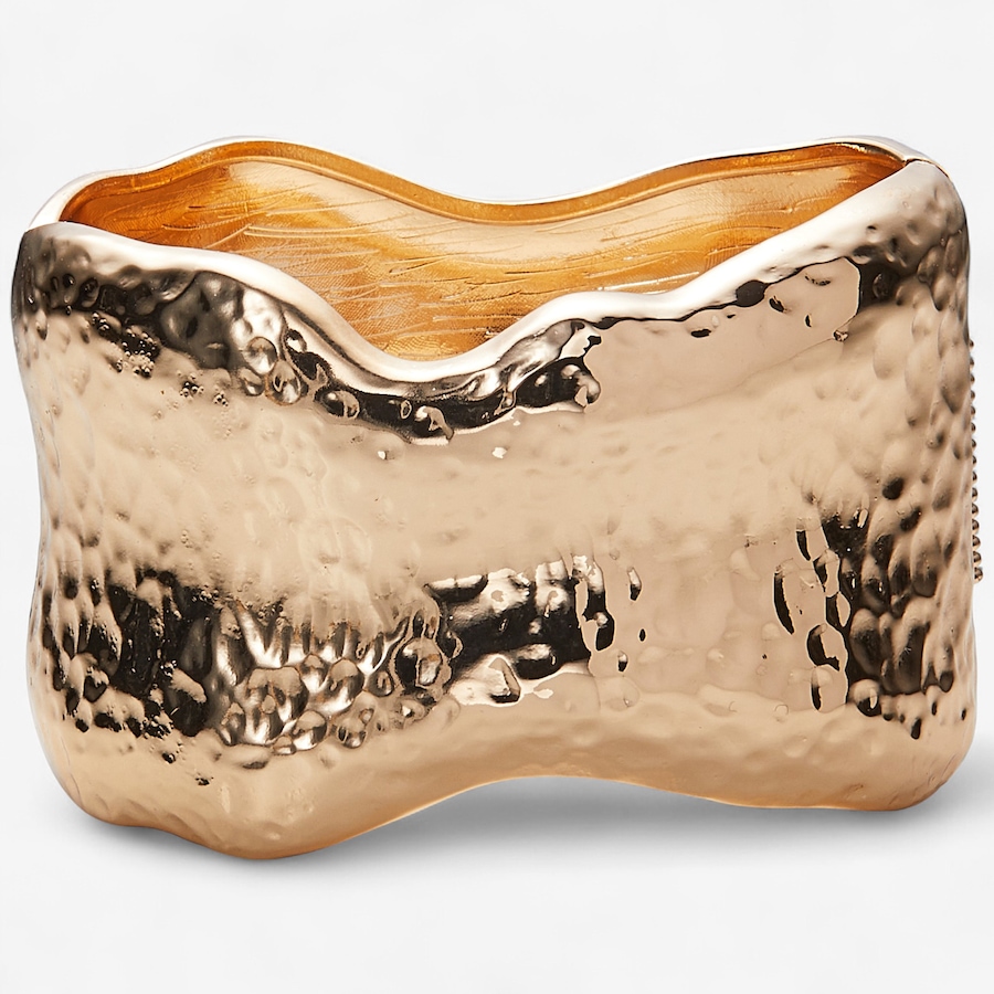 Image 102454_GLD.jpg, Product 102-454 / Price $44.99, Kim & Co. Hammered Wide Hinge Cuff from Kim & Co. on TSC.ca's Jewellery department